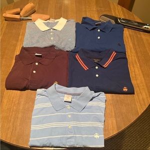 Lot of five brooks brother polos